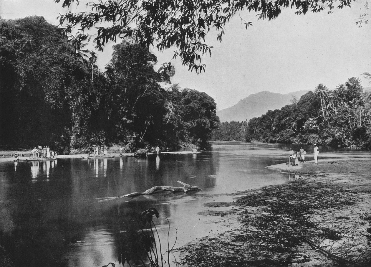 Elven ved Ratnapura, c1890, 1910 av Alfred William Amandus Plate