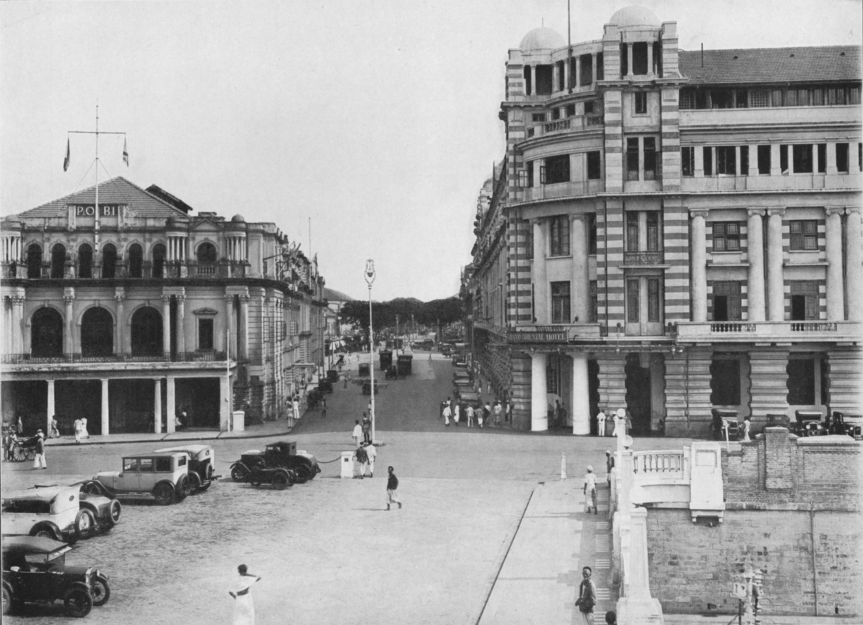 The Grand Oriental Hotel and P. & O. Building, Ceylon, c1890, 1910 av Alfred William Amandus Plate