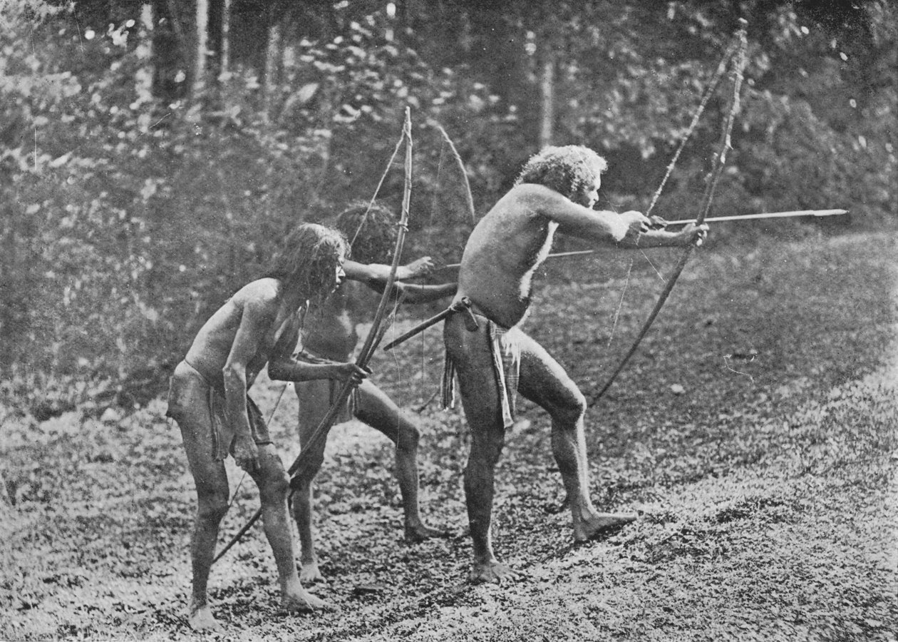 Veddahs or Wild Men, c1890, 1910 av Alfred William Amandus Plate