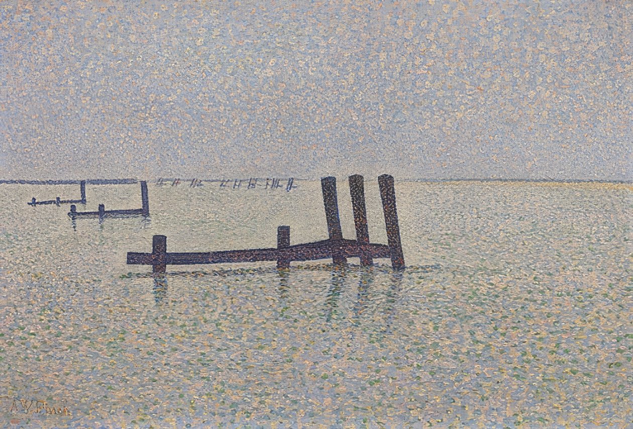 Den engelske kanal ved Nieuwpoort. Rundt 1889 av Alfred William Finch