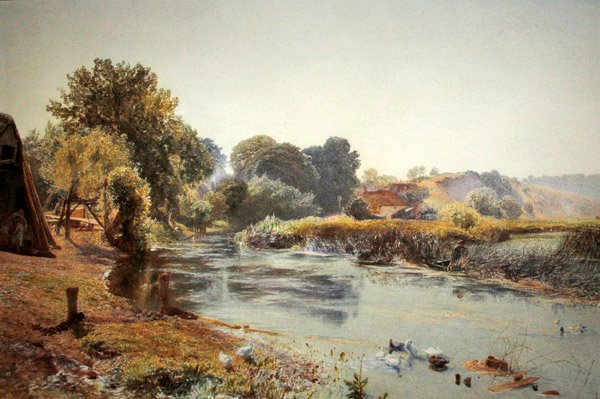 A Bit of Old England Half Sleep (akvarell på papir) av Alfred William Hunt
