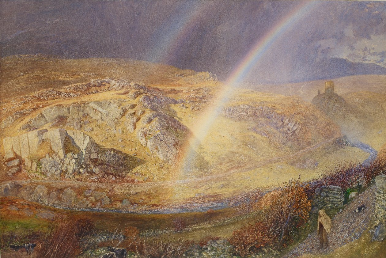 A November Rainbow, Dolwyddelan Valley, 11. november 1866, kl. 13.00. 1866 av Alfred William Hunt