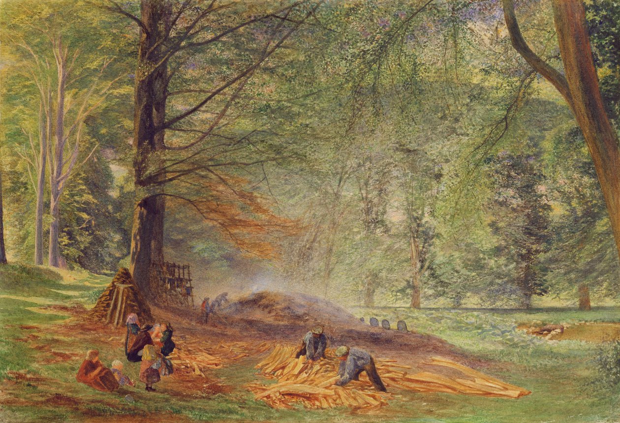 Kullbrennere i Rokeby Park (akvarell på papir) av Alfred William Hunt