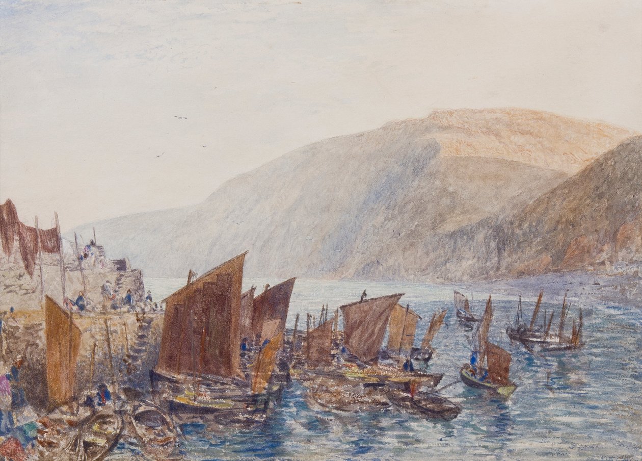 Clovelly havn av Alfred William Hunt