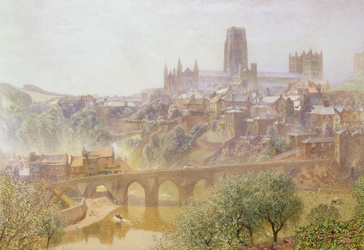 Elvet Bridge, Durham, 1876 av Alfred William Hunt
