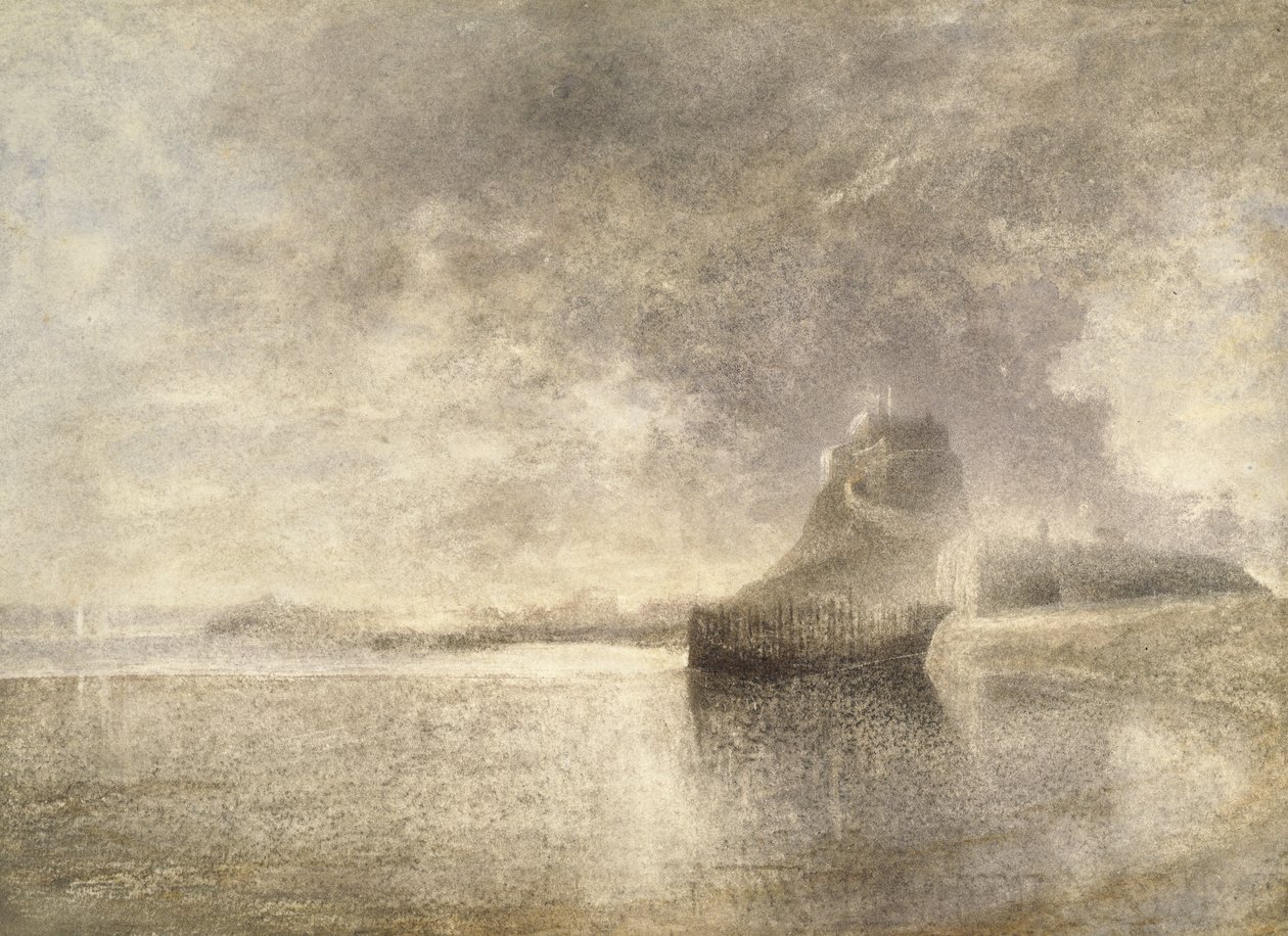 Holy Island Castle, Northumbria, ca. 1882-3 (akvarell på papir) av Alfred William Hunt