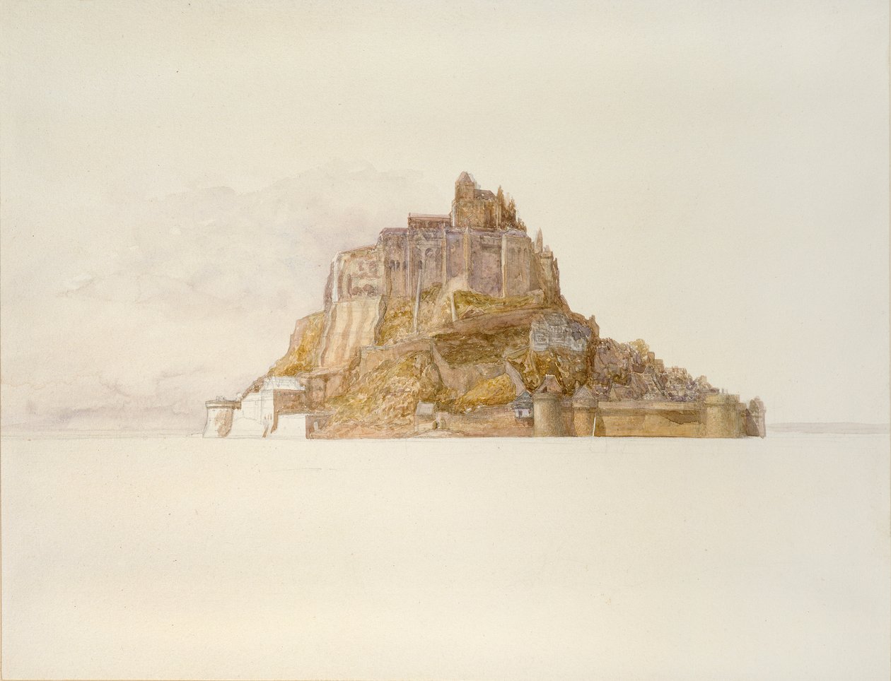 Mont St Michel fra Sands, c1876 av Alfred William Hunt