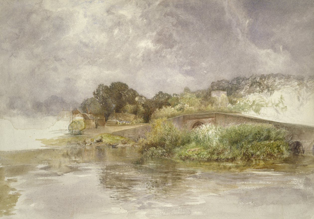Sonning Bridge, ca. 1882 (akvarell på papir) av Alfred William Hunt