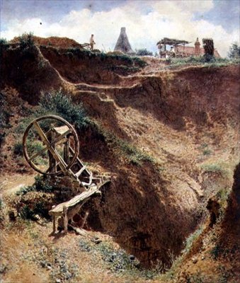 The Gravel Pit, Kings Cross (akvarell på papir) av Alfred William Hunt