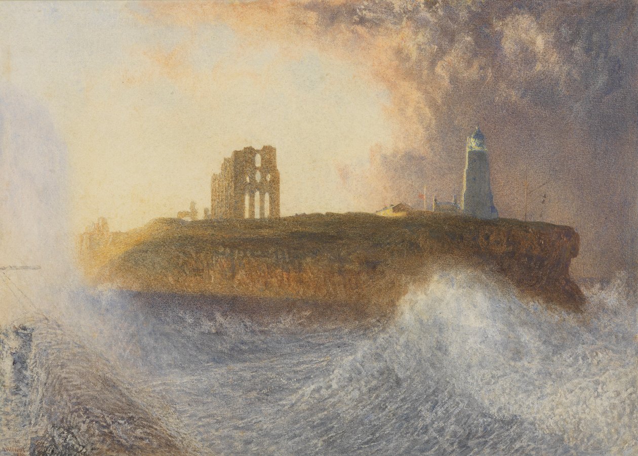Tynemouth Pier: North-East Wind, 1866 av Alfred William Hunt