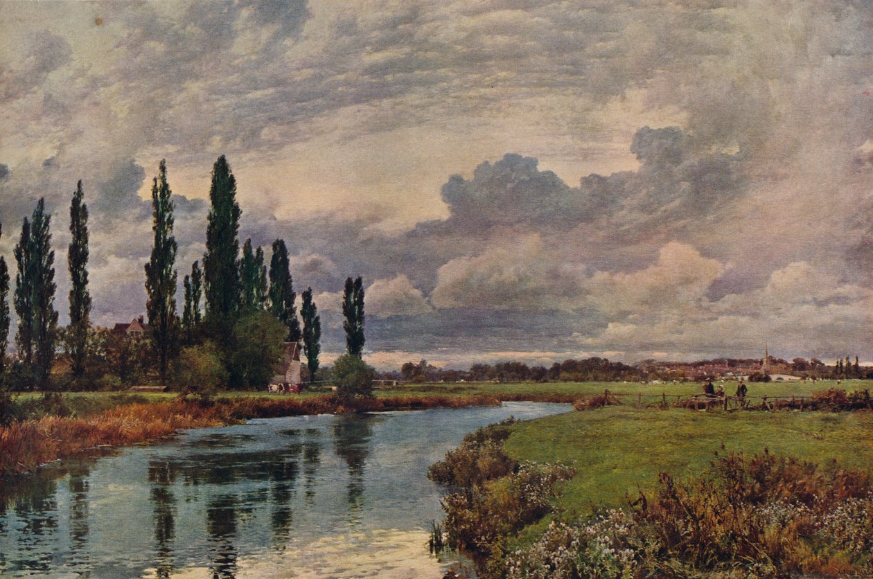 Popler i Thames Valley, 1800-tallet, 1938 av Alfred William Parsons
