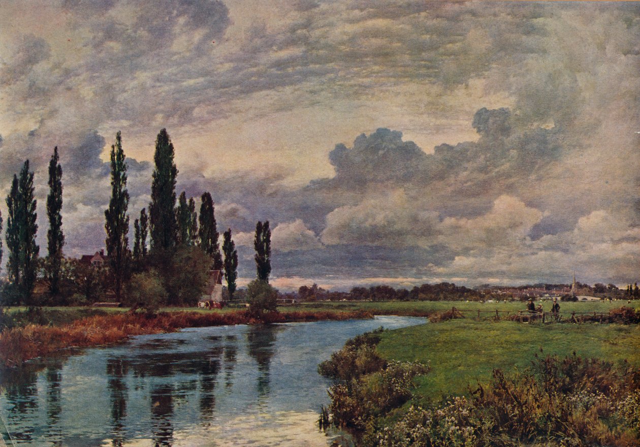 Popler i Thames Valley, slutten av 1800-tallet, 1935. av Alfred William Parsons