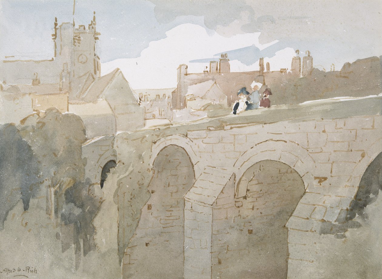 Corfe (akvarell på papir) av Alfred William Rich