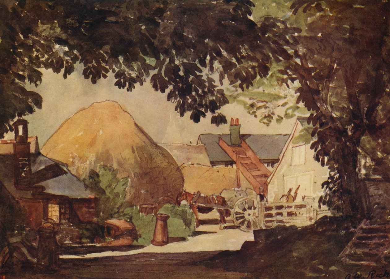 Gårdsgården, c1915 av Alfred William Rich