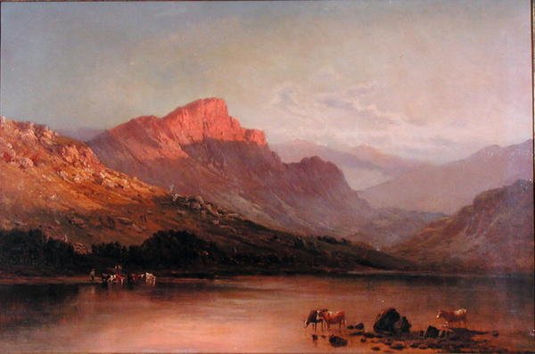 Kveld i Trossachs (olje på lerret) av Alfred de Breanski