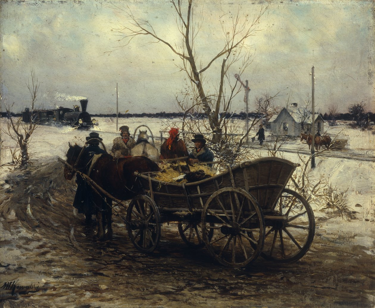 Møte med toget av Alfred von Wierusz Kowalski
