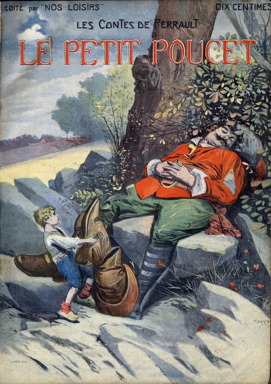 Le Peucet: Fortelling av Charles Perrault (1628-1703). Illustrasjon av Vaccari og Carrey i "" Les beaux tales"" samling "" Nos loisirs""" rundt 1910. Privat samling. av Alfredo and Carrey Vaccari