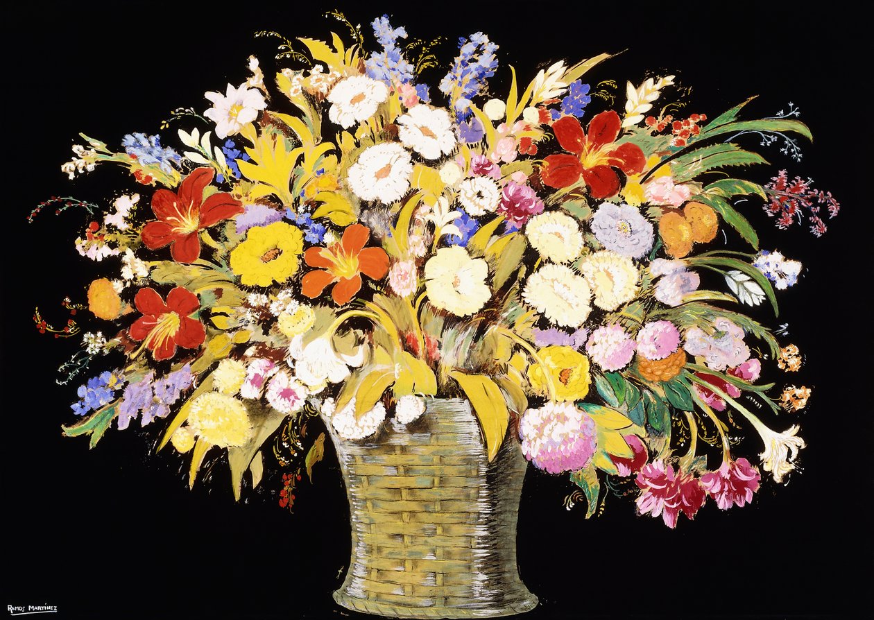 Blomsterdekorasjon av Alfredo Ramos Martinez