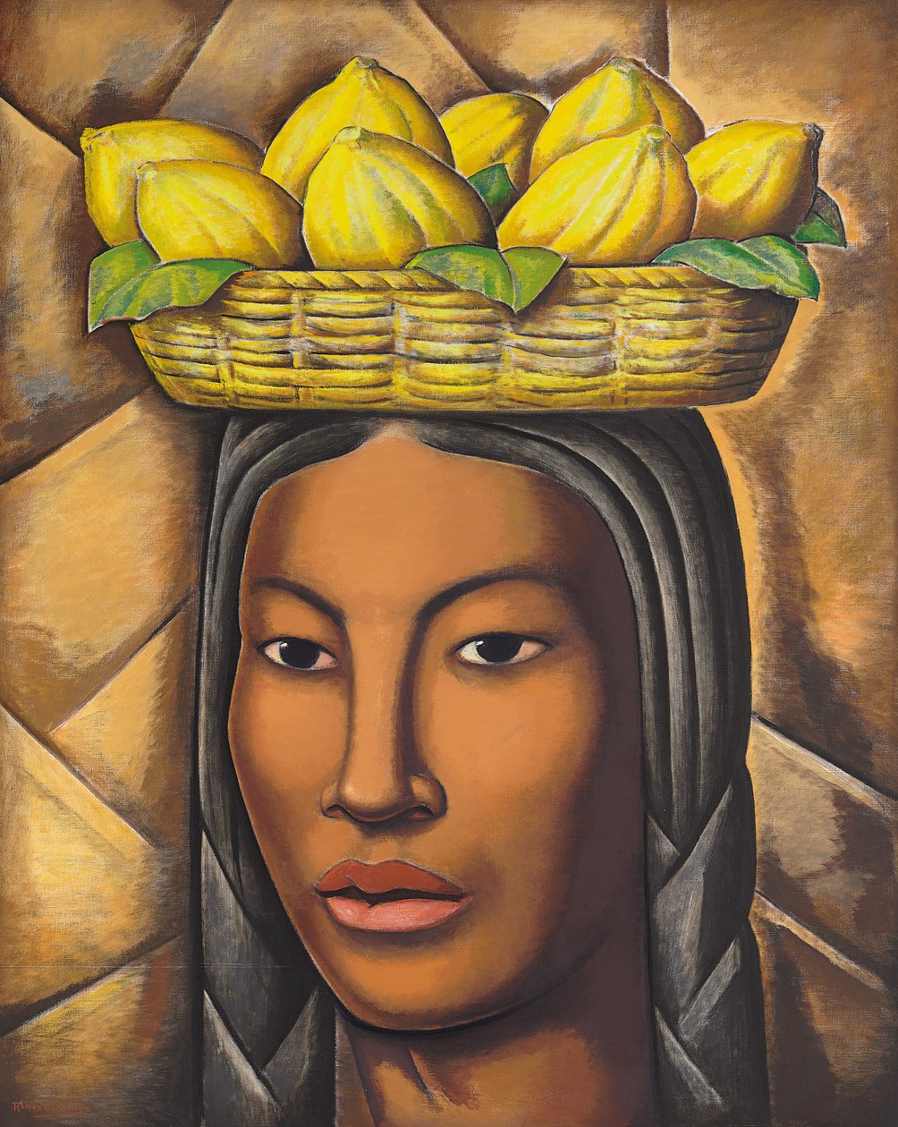 India, ca. 1936 (olje på lerret) av Alfredo Ramos Martinez