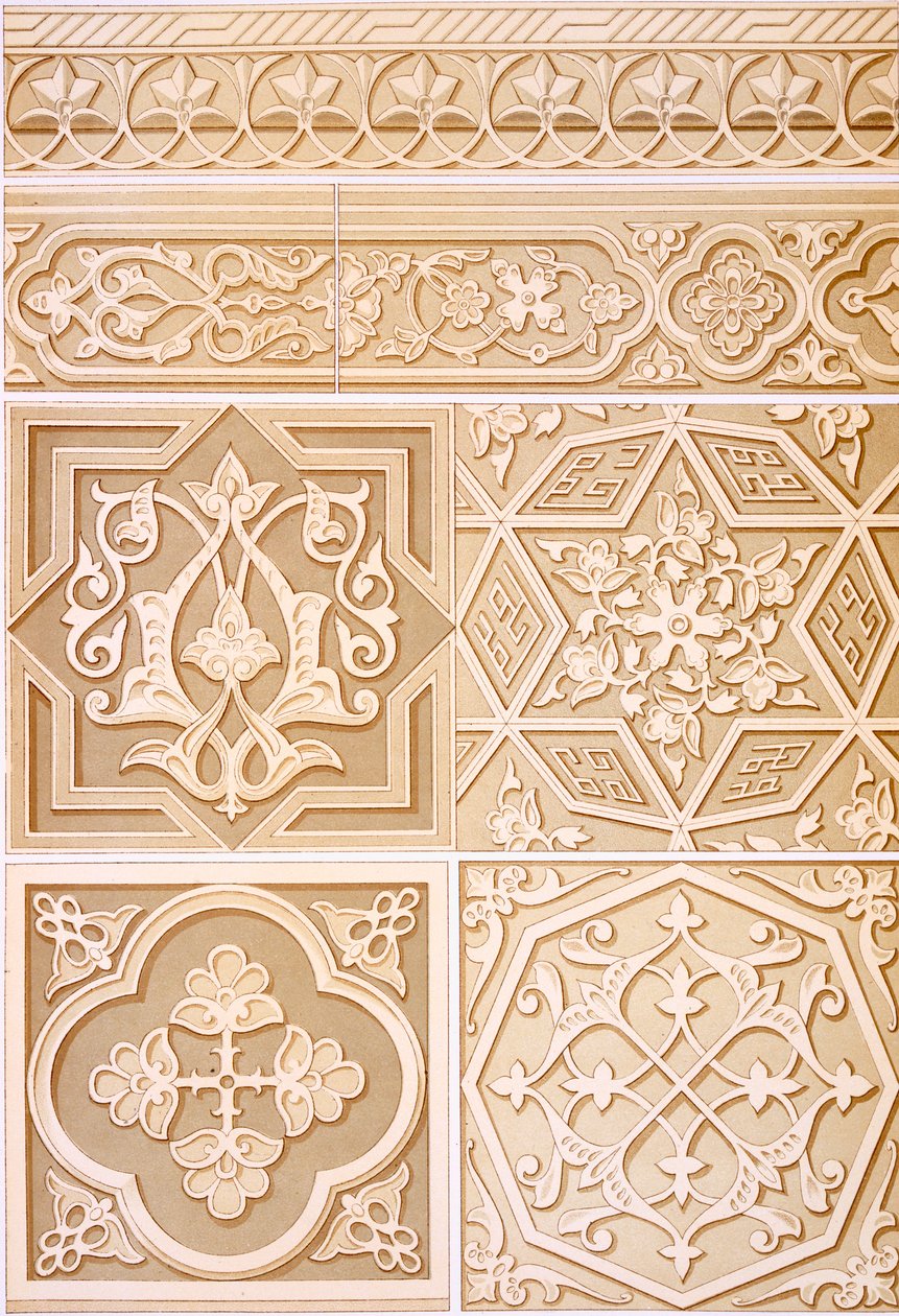 Detaljerte studier av arkitektonisk dekorasjon, pub. 1883. av Alhusain Fawzy