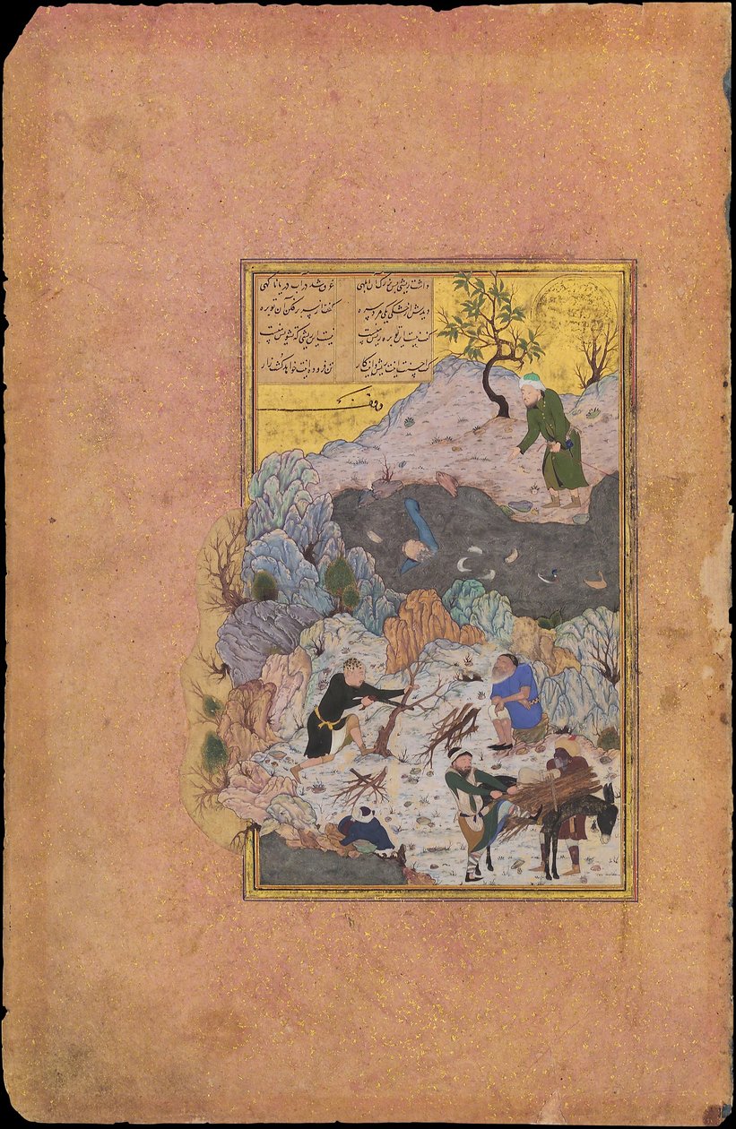 The Anecdote of the Man Who Fell into the Water, Folio 44r from a... dated A.H. 892A.D. 1487.    1192033   no       norwegian Successfully Translated  Original: Louise Albertine de Brandt, Baroness von Grapendorf Translat: Louise Albertine de Brandt, Baron av Ali Mashhadi
