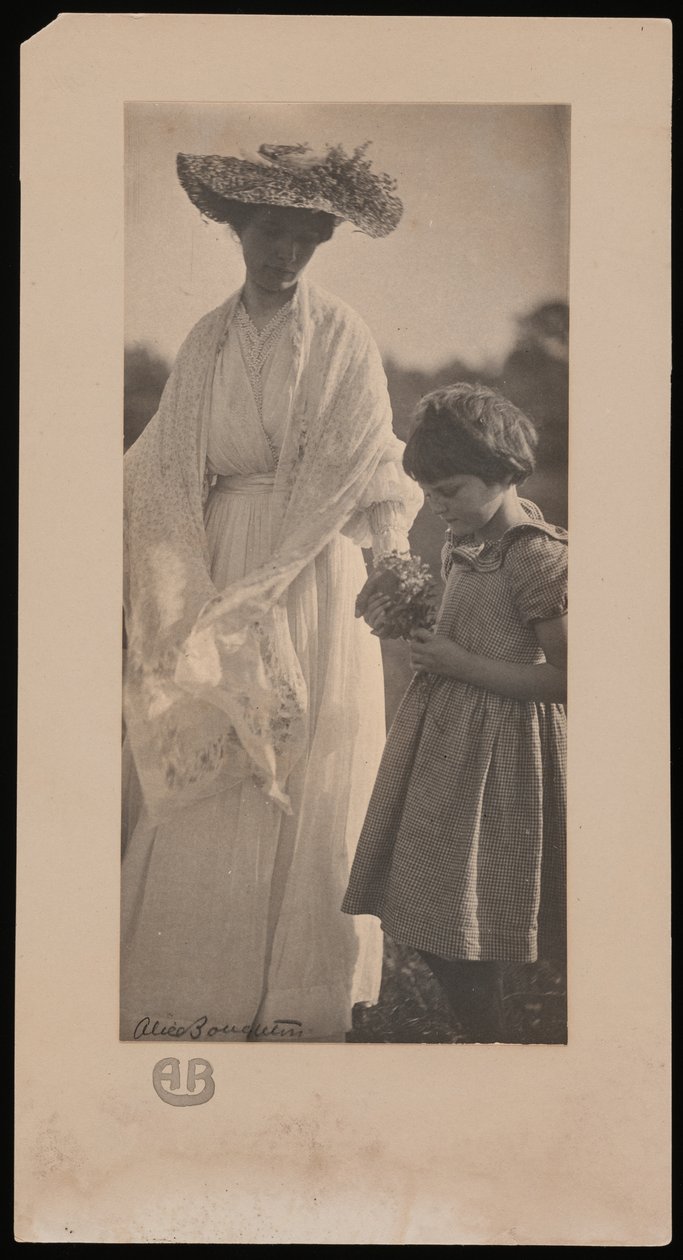 Alice Broughton-bilde av Agnes Pelton med en ung fetter på Agnes 