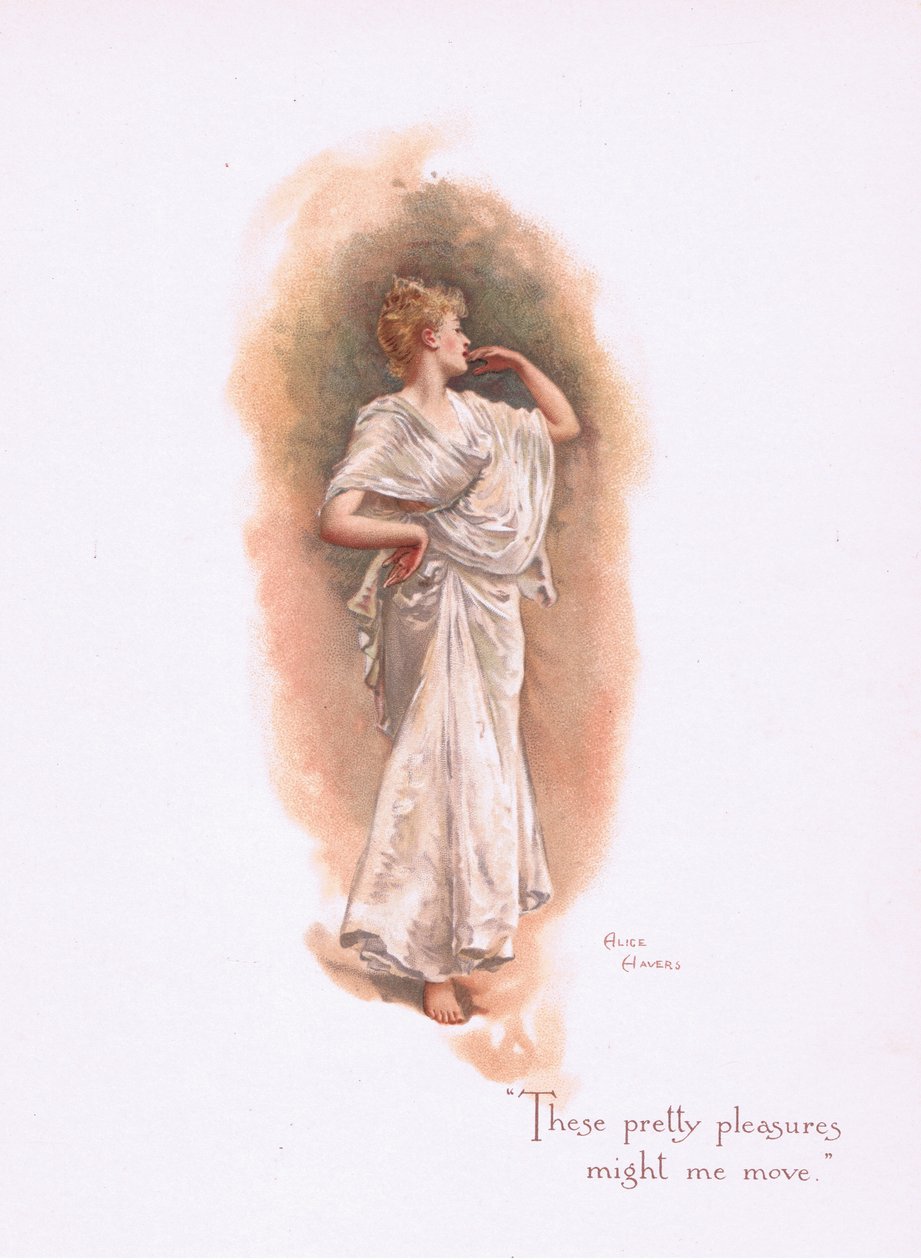 Disse vakre gledene kan vi flytte, fra Noen gamle kjærlighetssanger utgitt av Hildesheimer & Faulkner, 1892 av Alice Havers