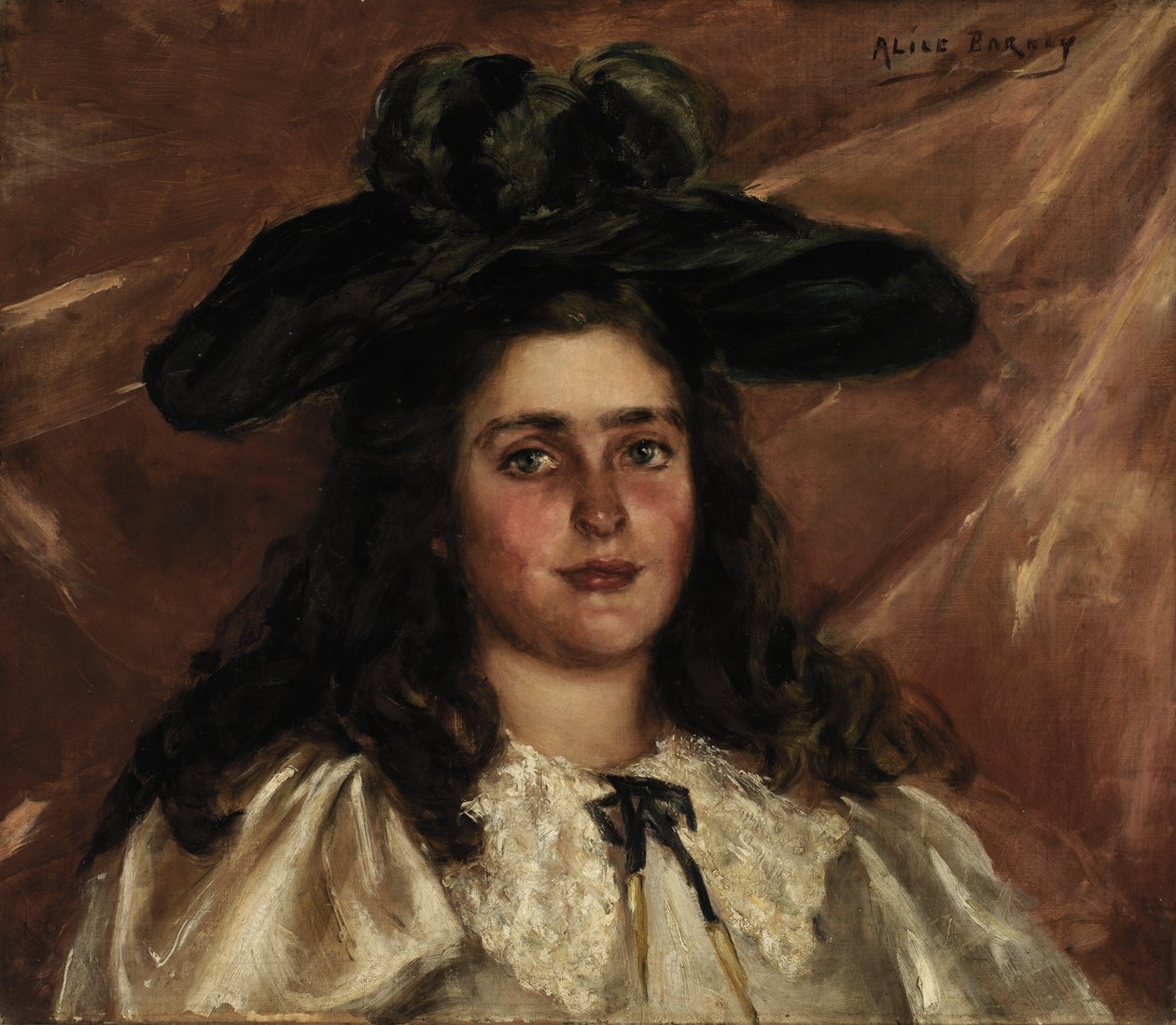 Laura Alice i Big Hat, ca. 1892-1895. av Alice Pike Barney
