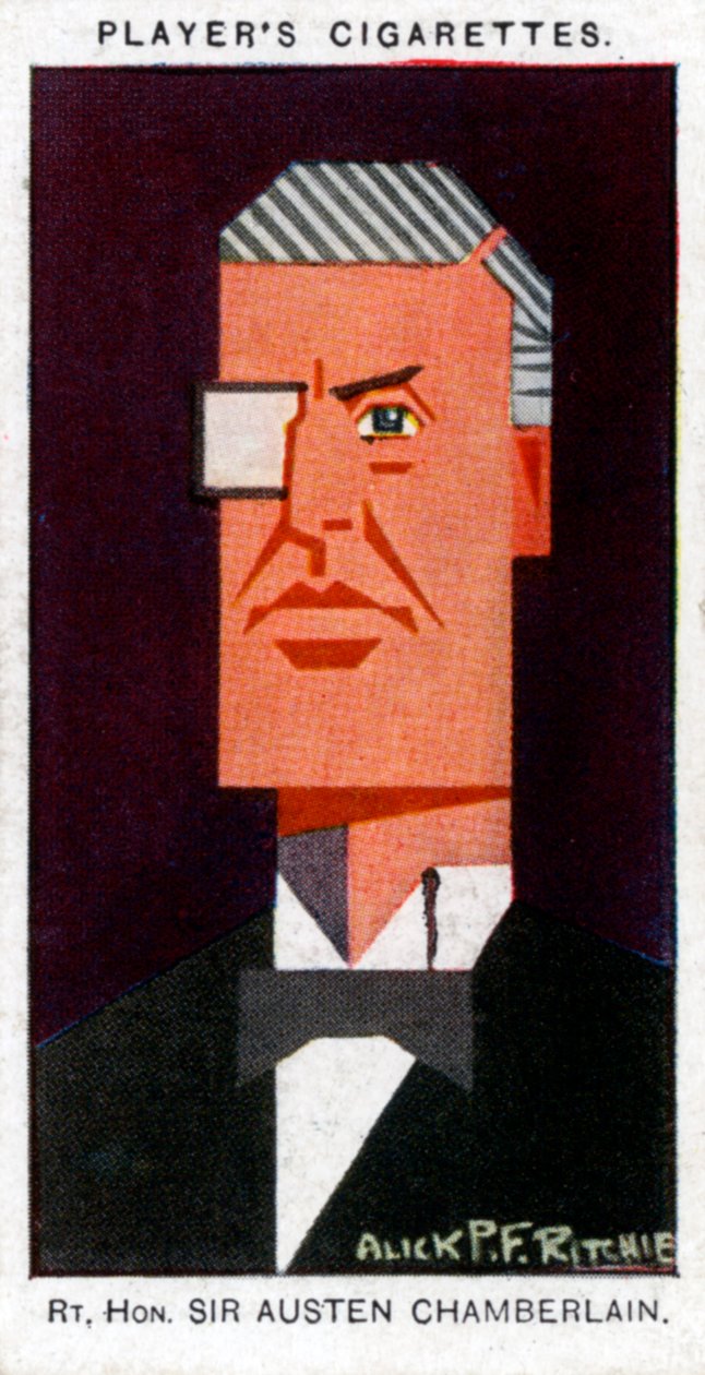 Austen Chamberlain , britisk politiker, 1926 av Alick P. F. Ritchie