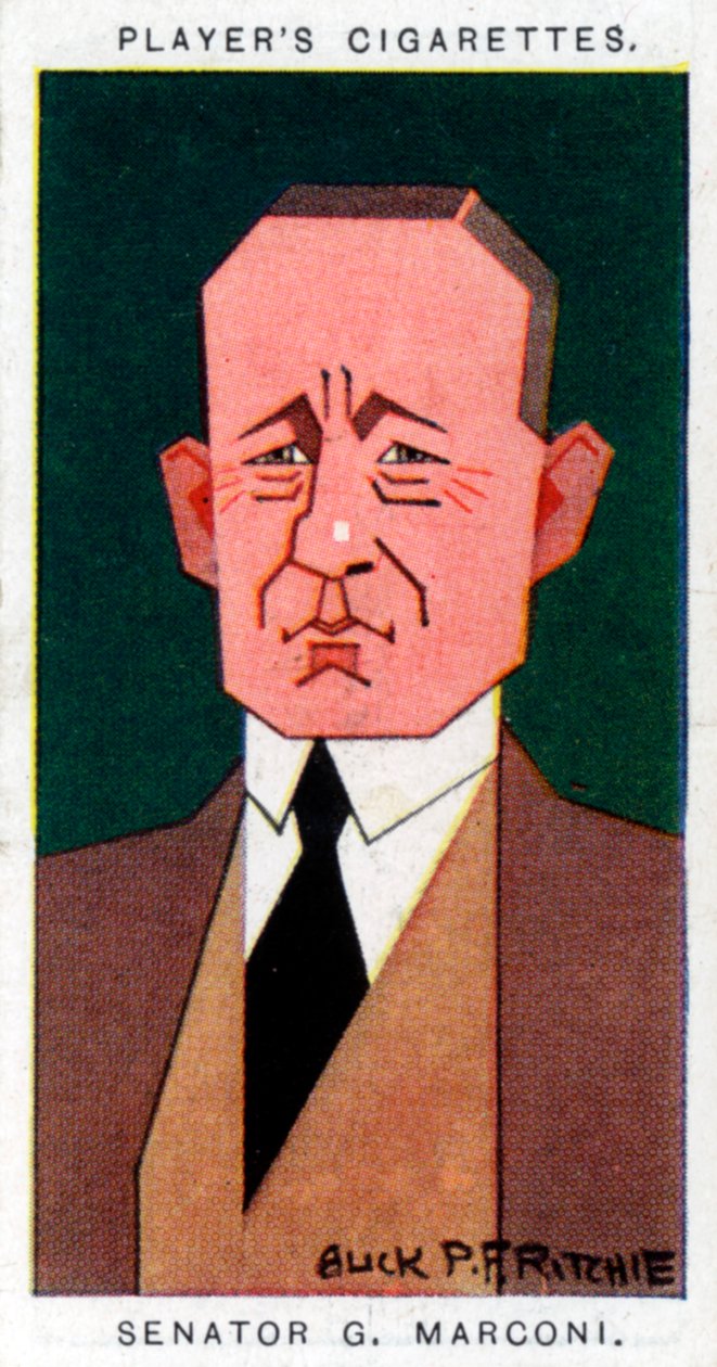 Guglielmo Marconi , italiensk oppfinner, 1926. av Alick P. F. Ritchie