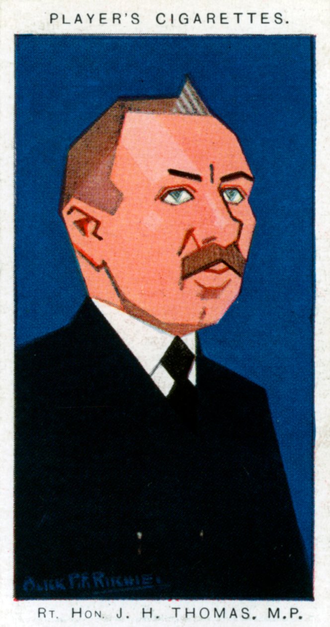 James Henry Thomas , britisk fagforeningsmann og politiker, 1926. av Alick P. F. Ritchie