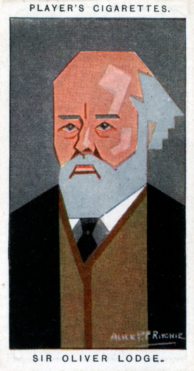Sir Oliver Lodge , britisk fysiker, 1926. av Alick P. F. Ritchie