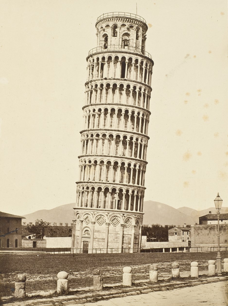 Campanile, Pisa, ca. 1850 (albumin sølvtrykk) av Fratelli Alinari