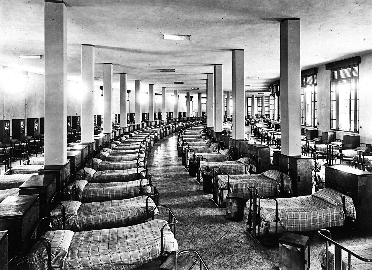 Villa Rosa Maltoni Mussolini: sovesalen (s/hvitt bilde) av Fratelli Alinari
