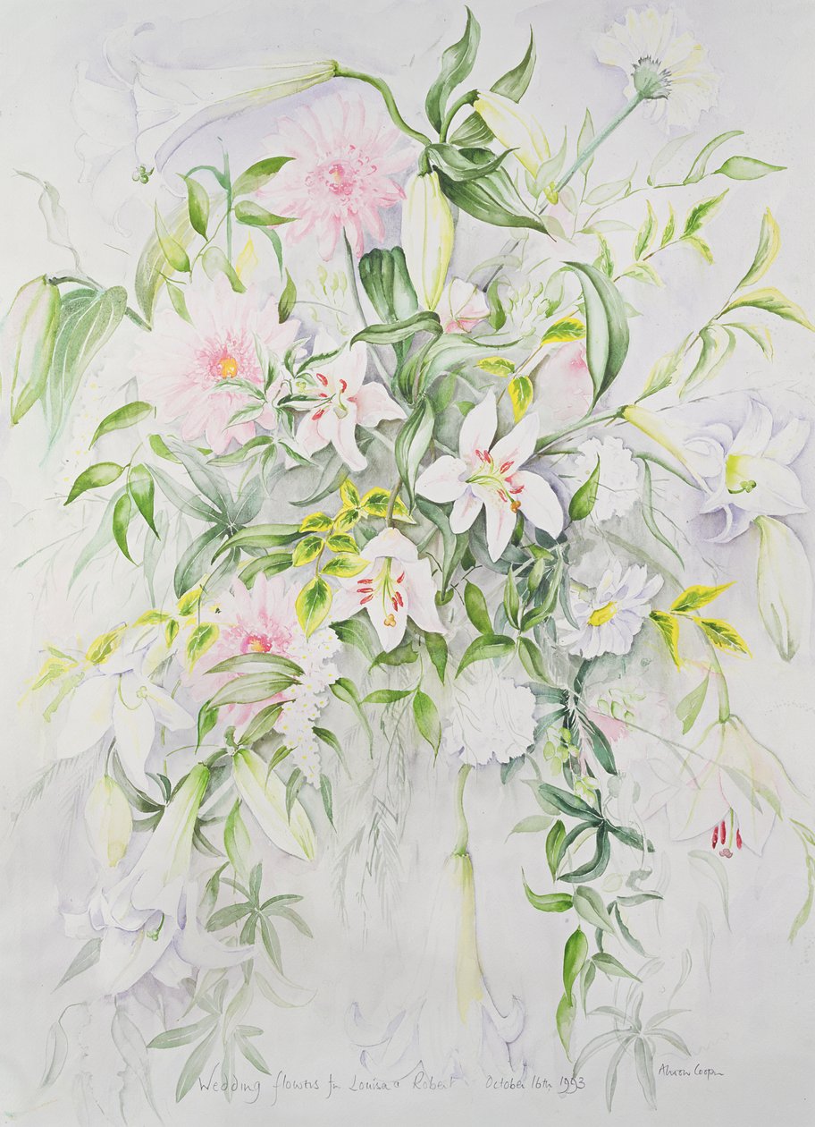 Bryllupsblomster for Louisa og Robert, 1993 (se også 72715) av Alison Cooper