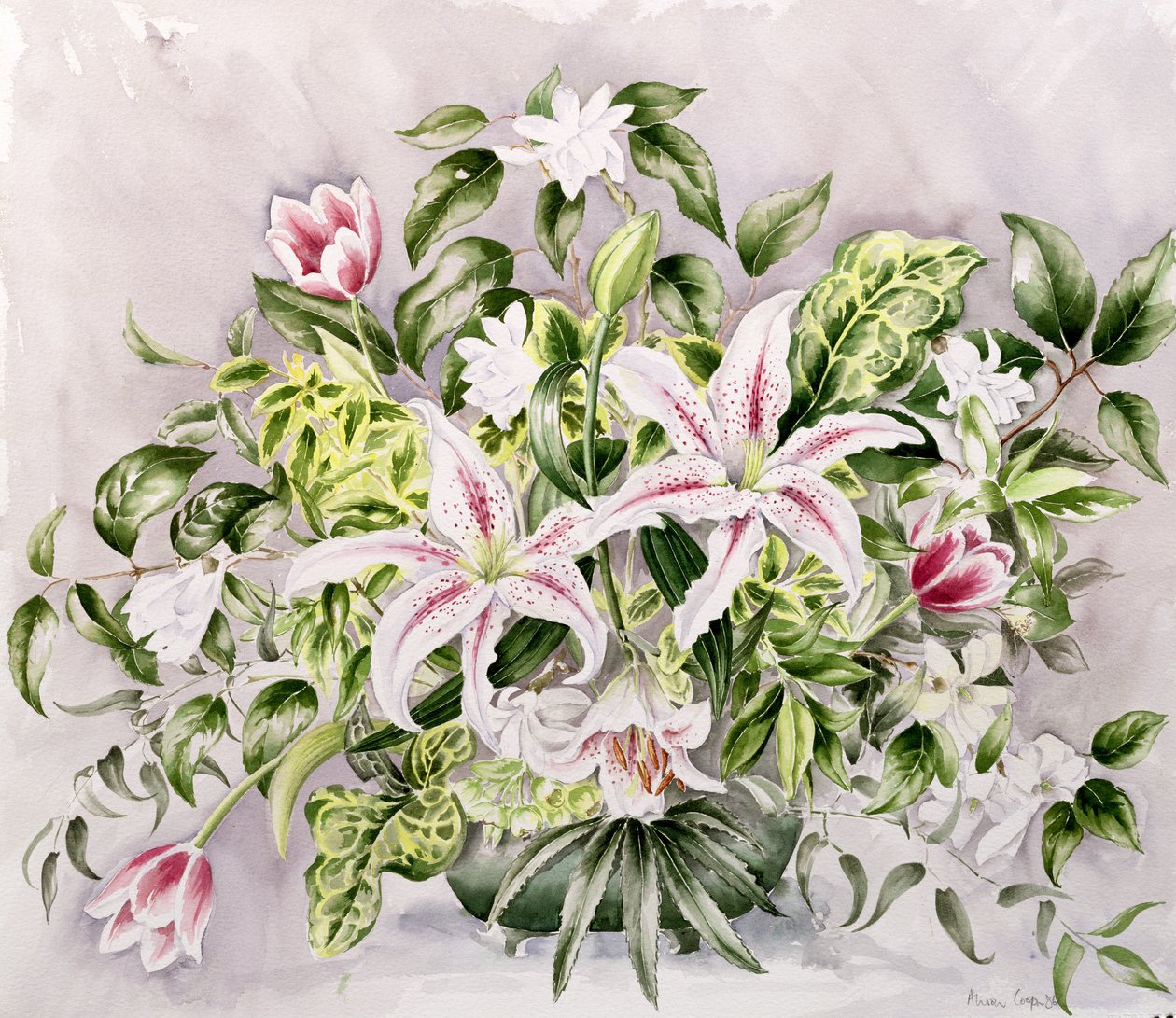 Stilleben med liljer, 1996 av Alison Cooper