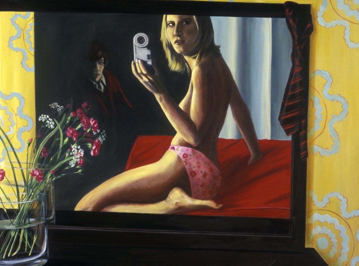 Undertøy, 2000 (akryl på lerret) av Alix Contemporary Artist Soubiran Hall