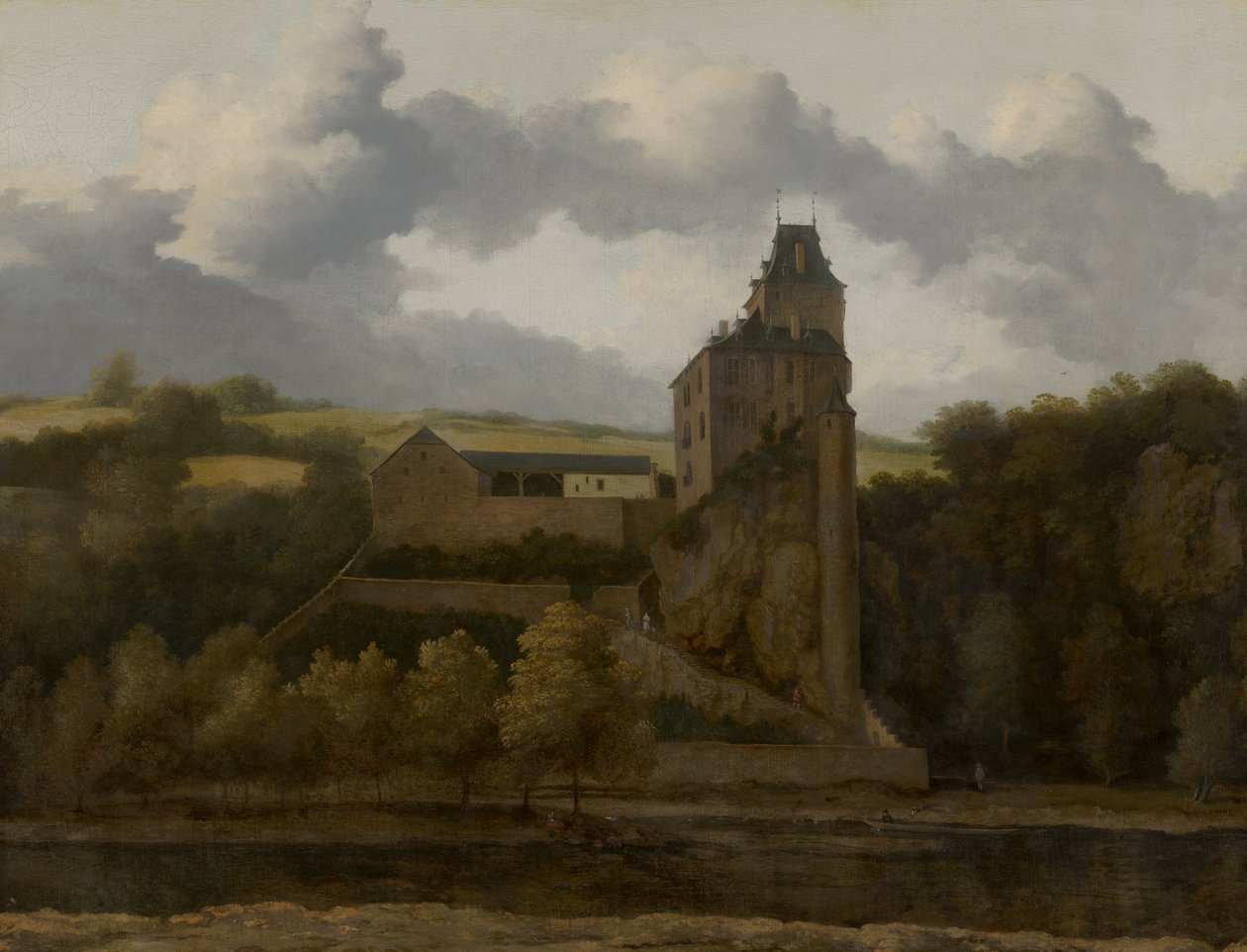 Utsikt over Montjardin kasteel slott av Allaert van Everdingen