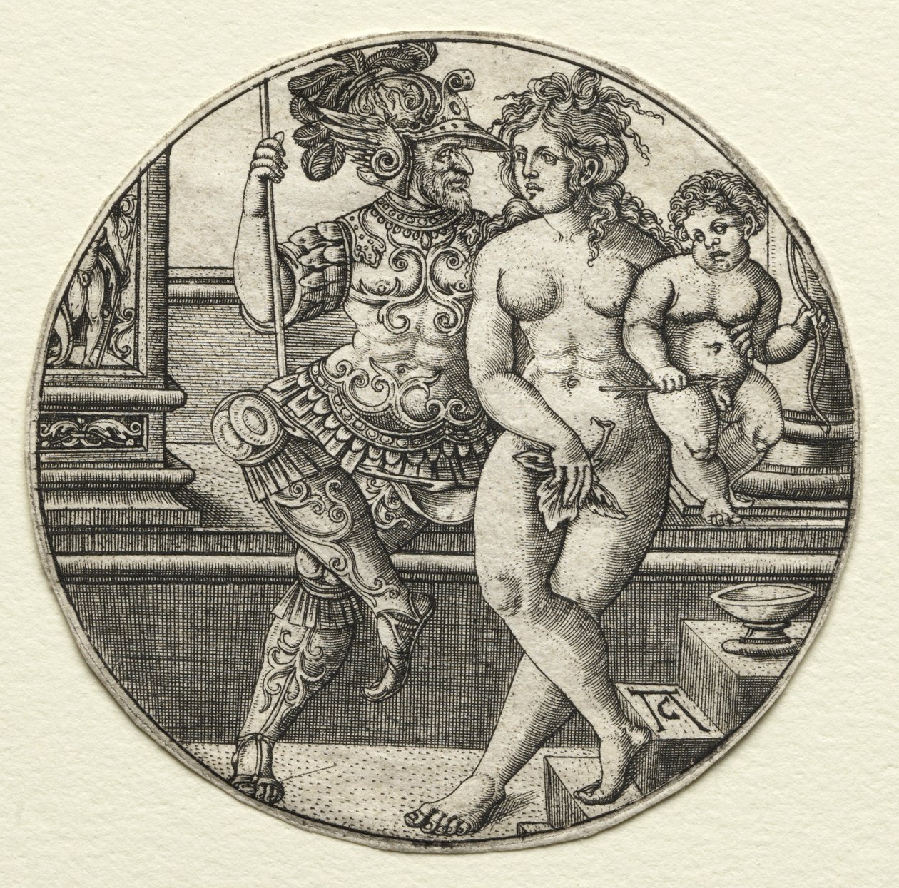 Mars, Venus og Amor, 1520-årene. av Allaert Claesz