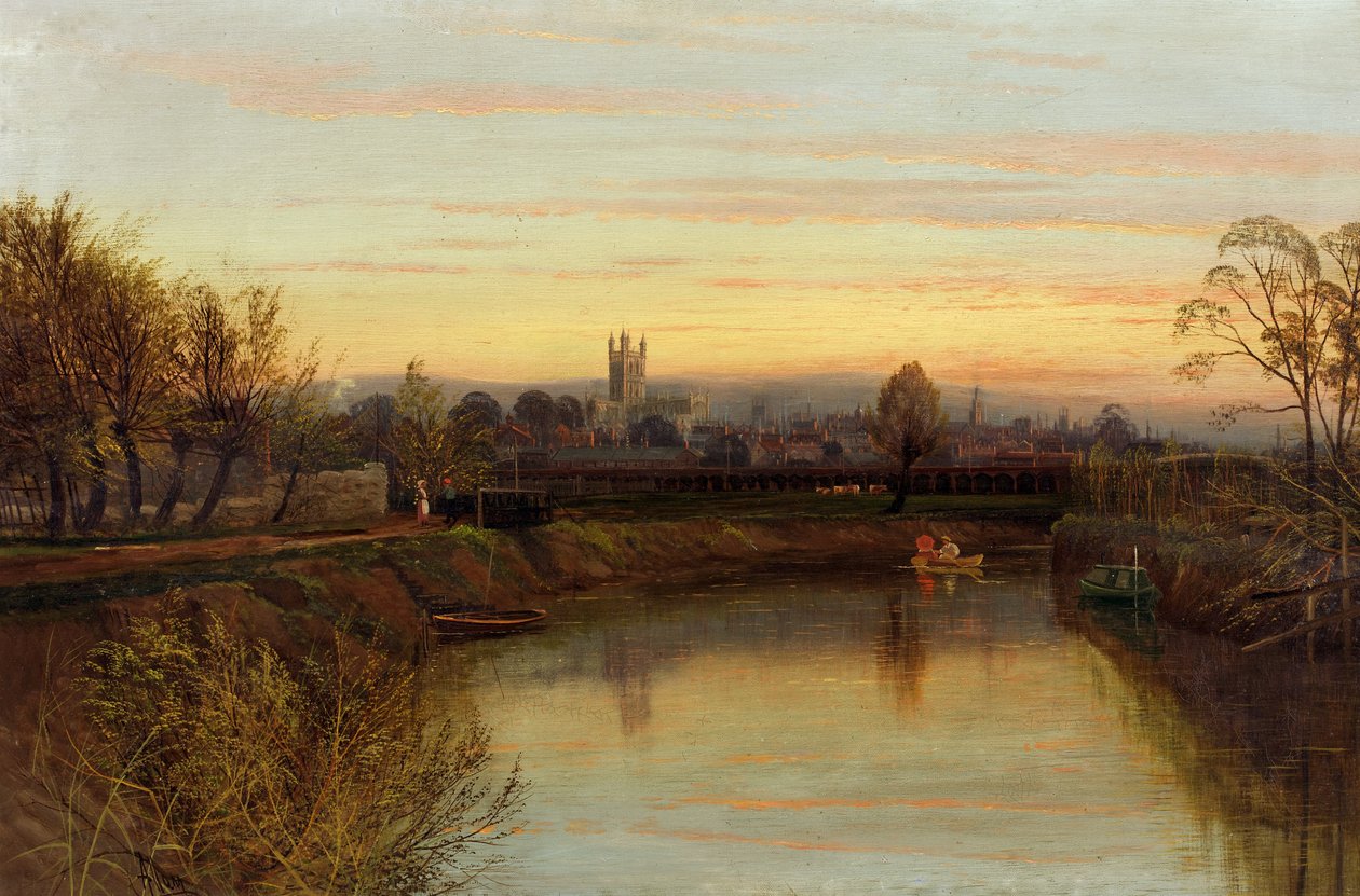 Gloucester fra Severnside Farm, ca. 1910 av Allam