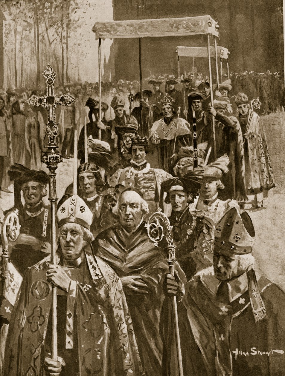 Kroningsprosesjonen til Richard III av Allan (after) Stewart