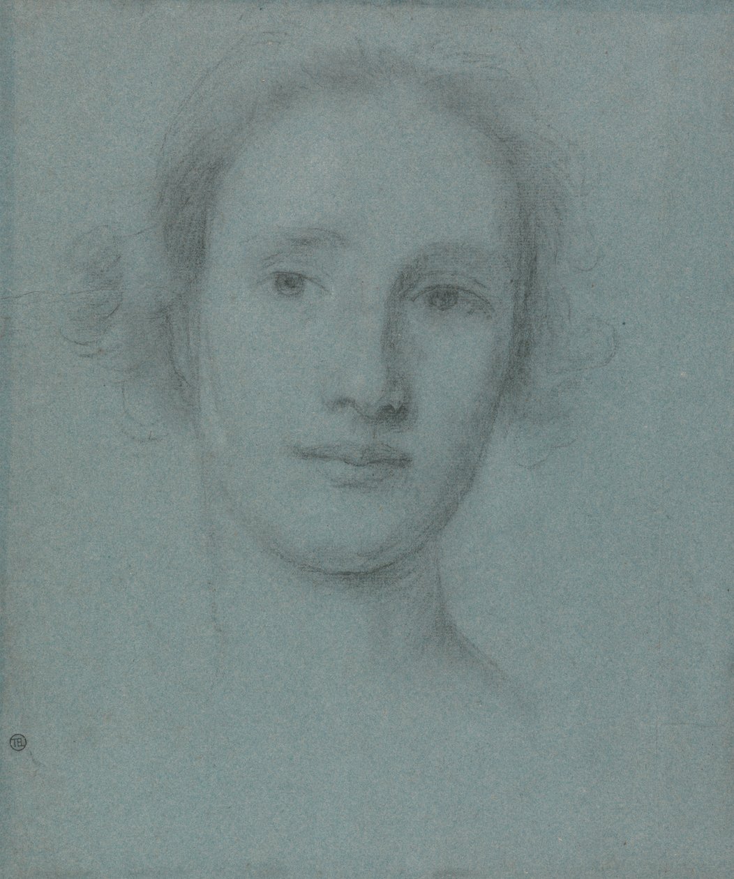 Hode av en ung kvinne av Allan Ramsay