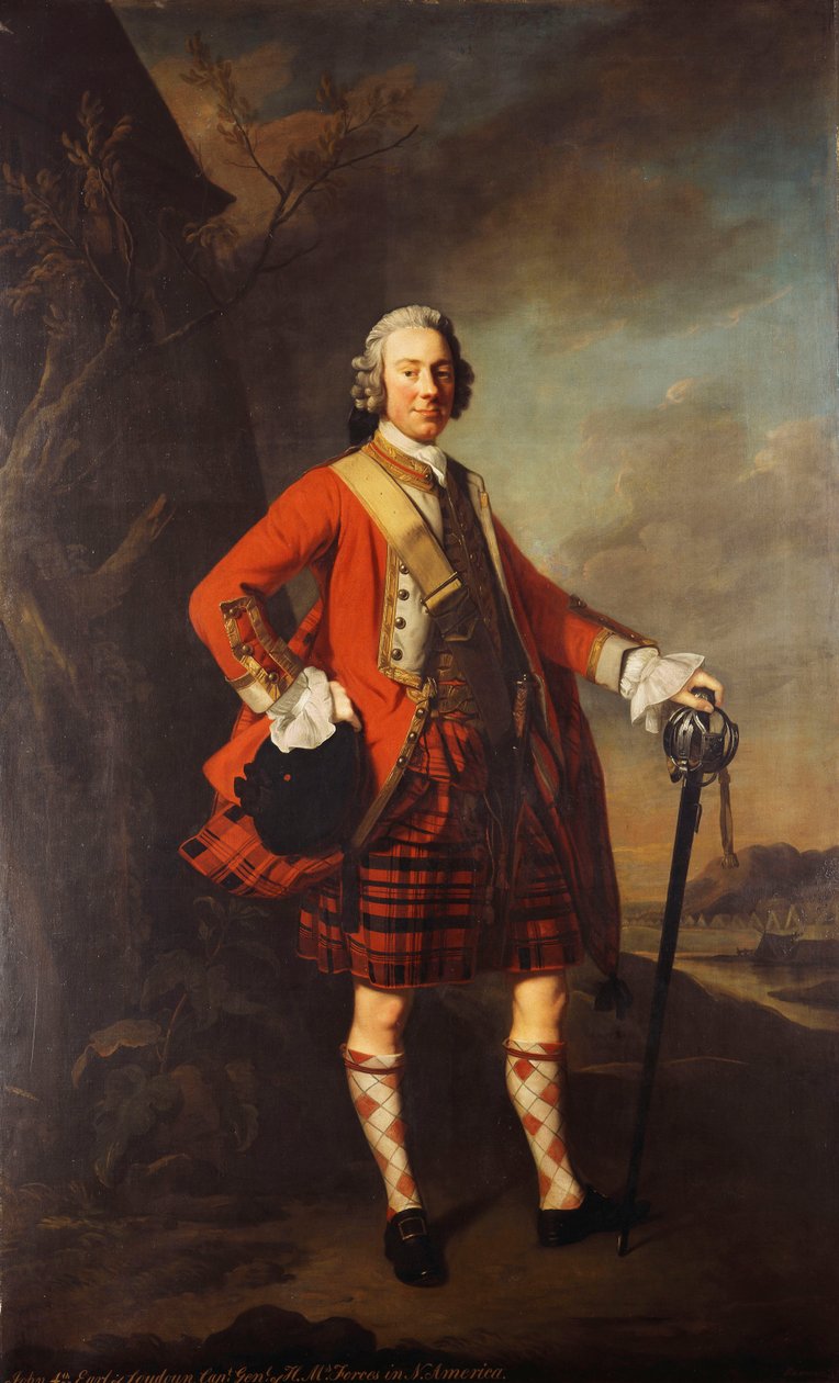 Portrett av John Campbell, 4. jarl av Loudon, i uniformen til hans regiment, kjent som Loudon