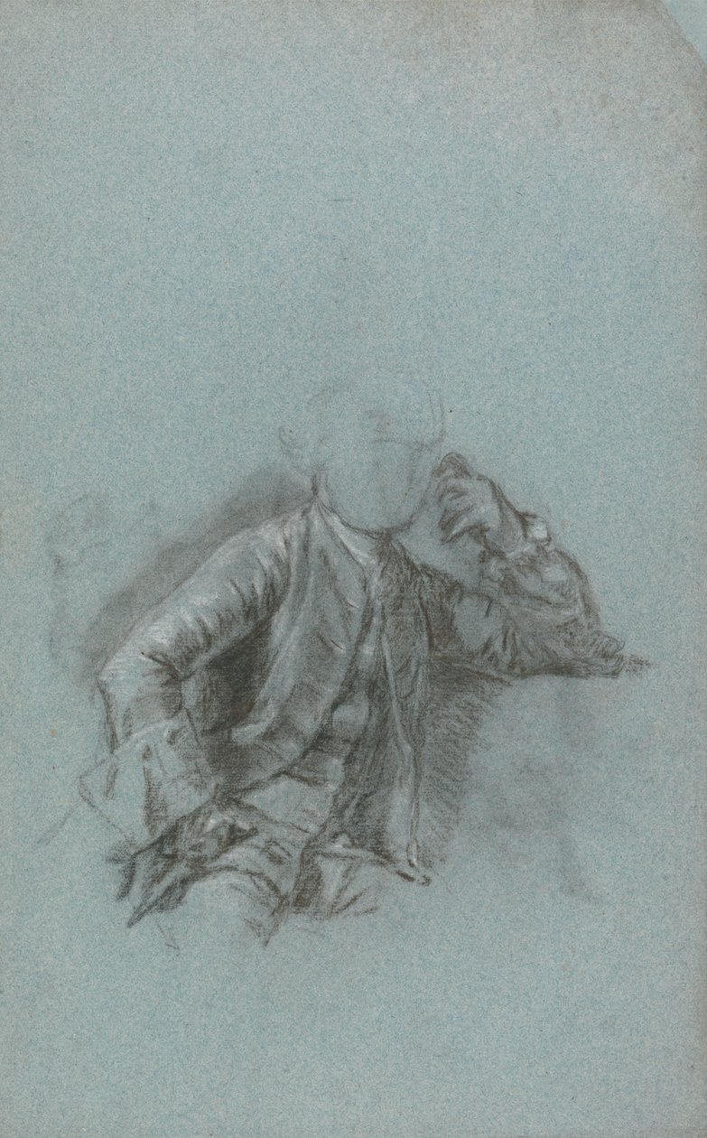 Studie for et portrett av en sittende herre av Allan Ramsay