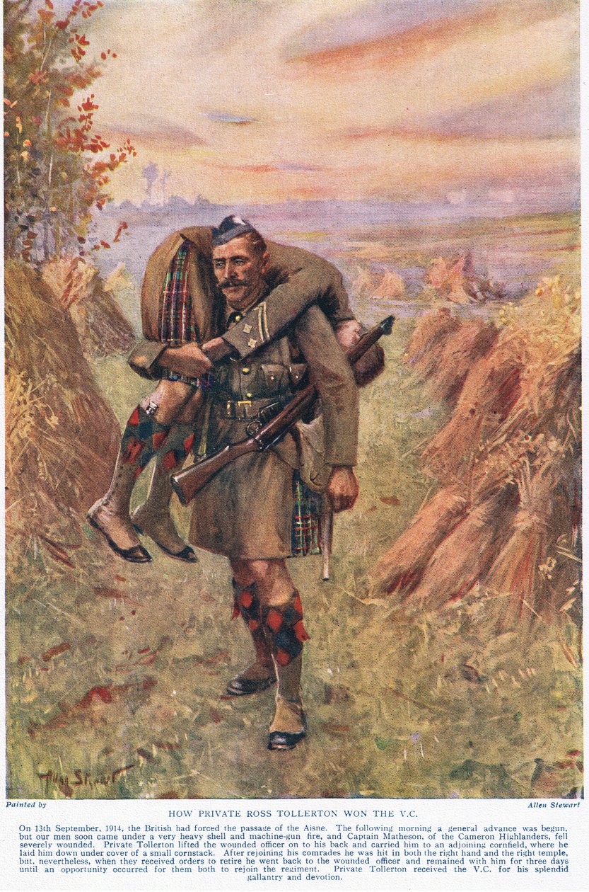 Hvordan menig Ross Tollerton vant VC, illustrasjon fra 