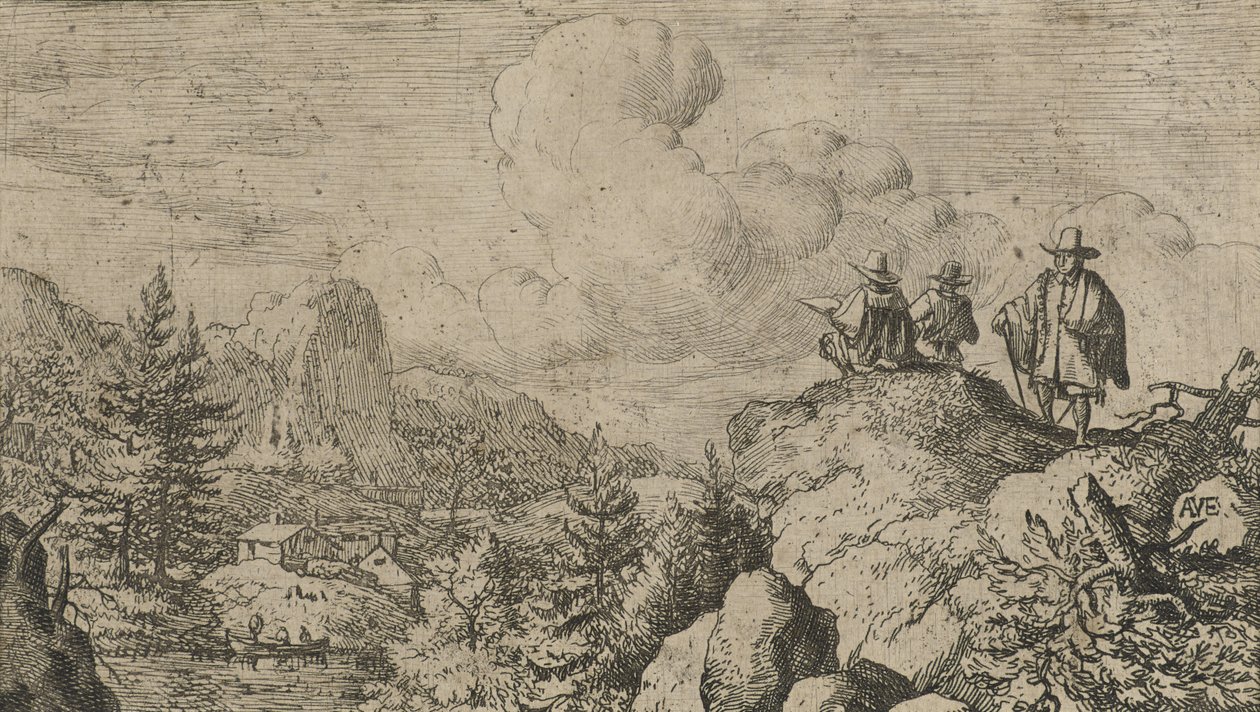 The Draughtsmen, ca. 1644 (radering på lagt papir) av Allart van Everdingen