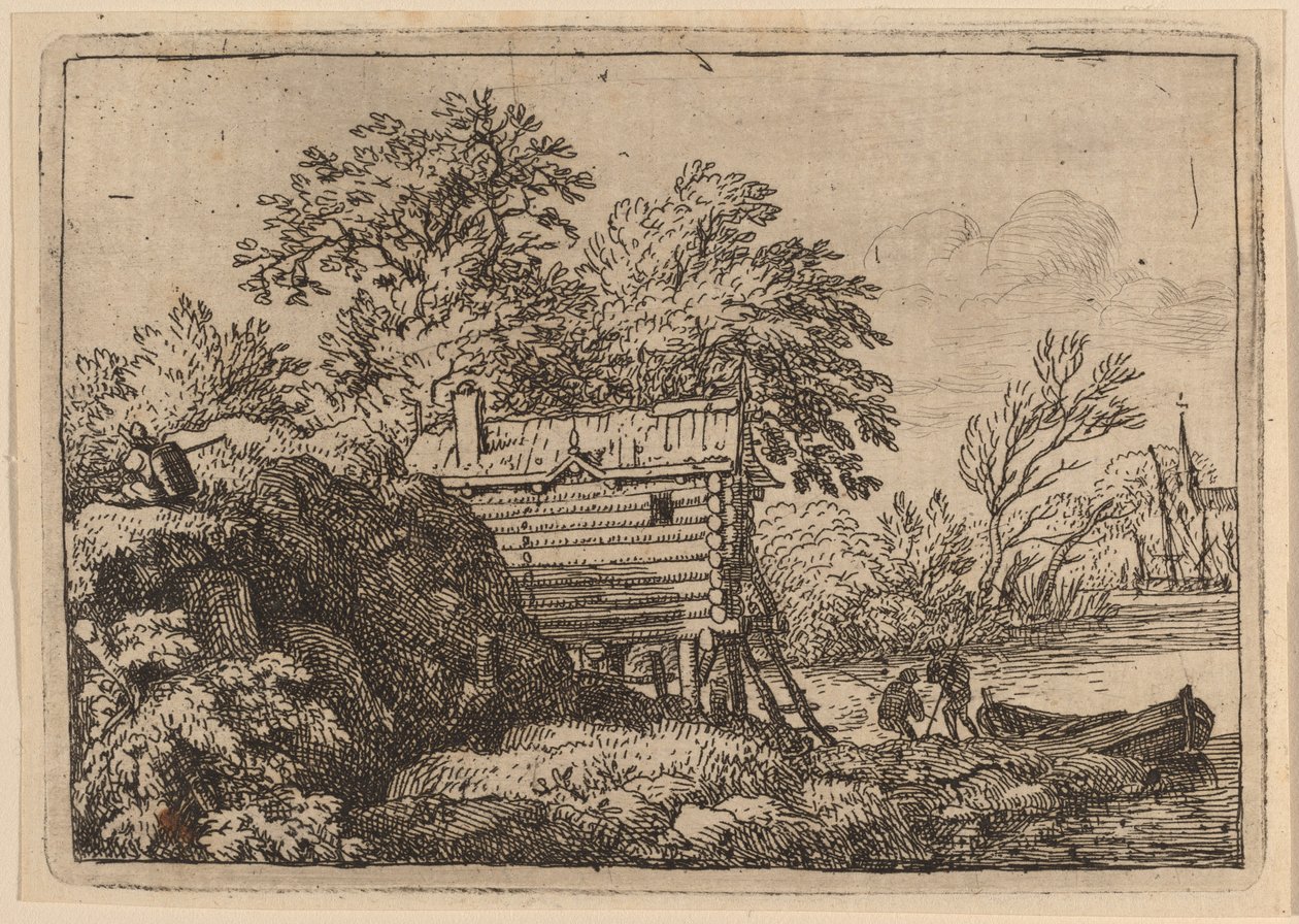 Fiskerhytte av Allart van Everdingen