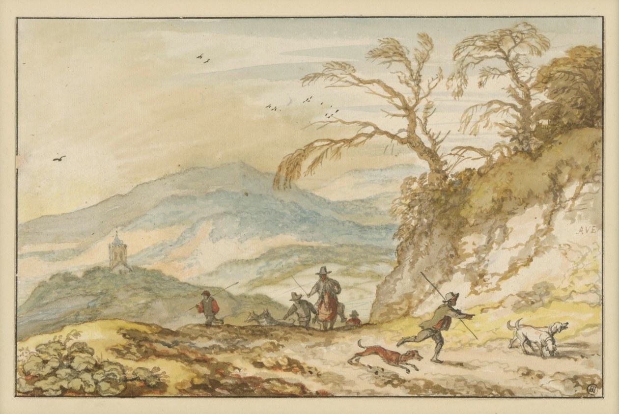 Fjellandskap av Allart van Everdingen