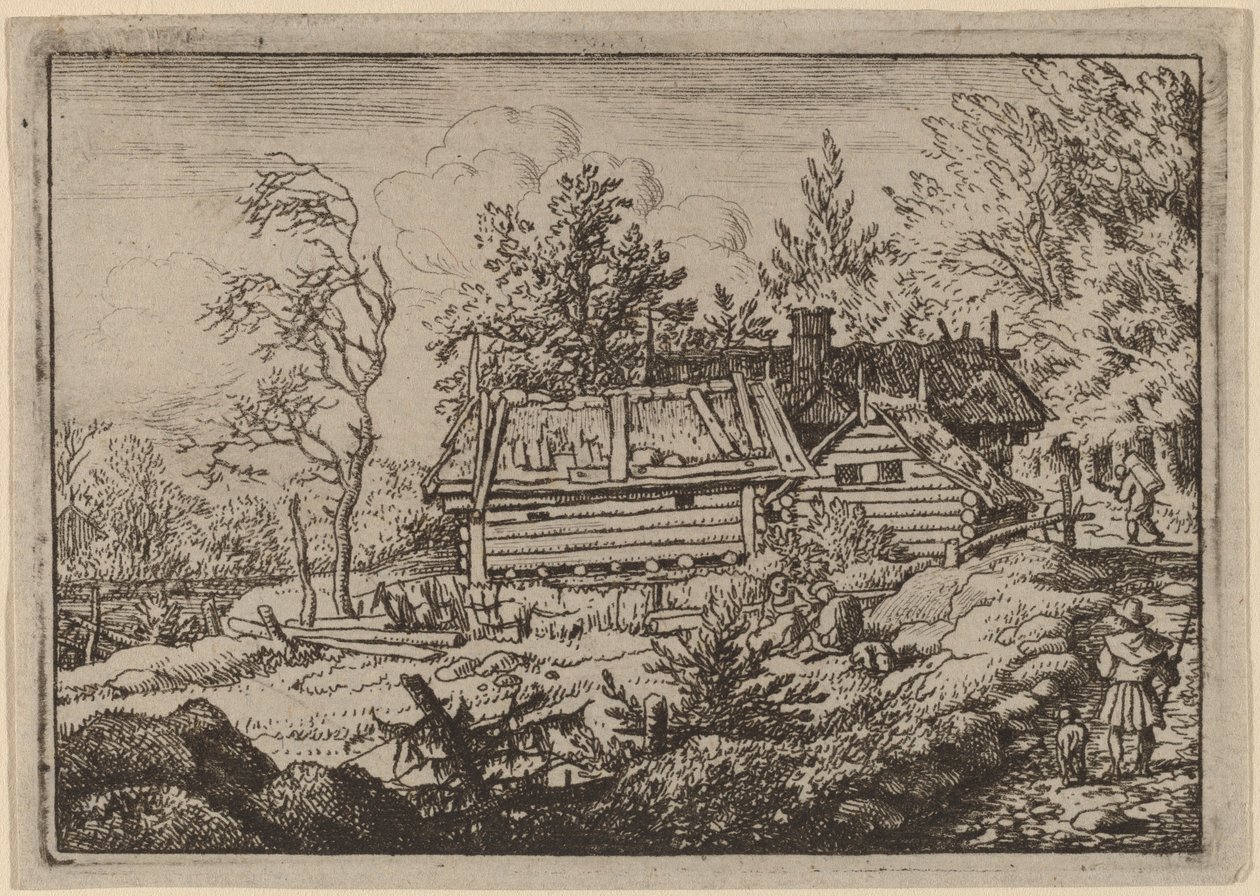 Pilgrim med hund av Allart van Everdingen