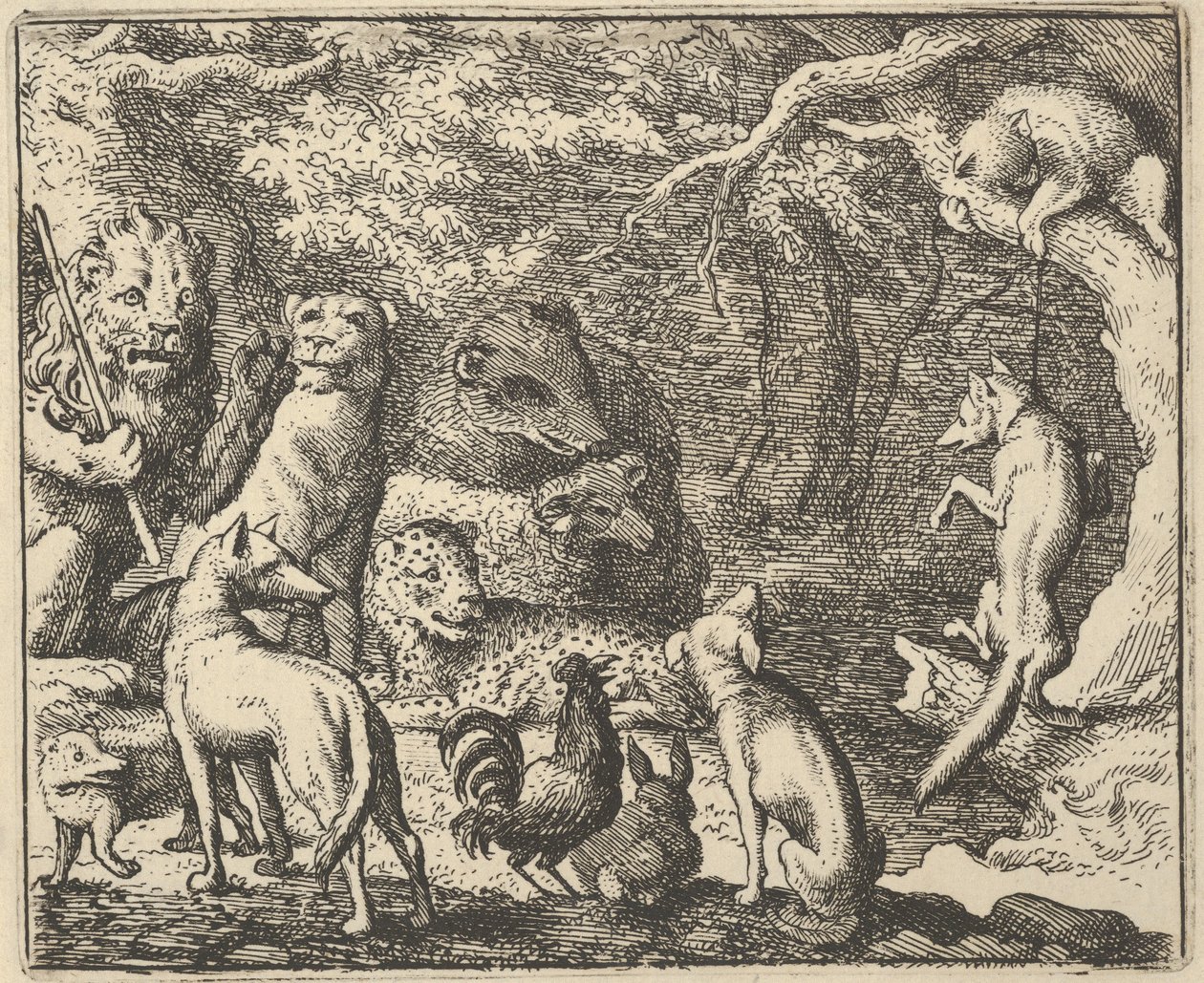 Renard ber om bekjennelse, 1650-75. av Allart van Everdingen